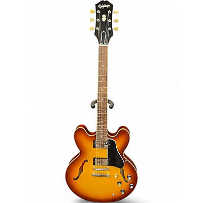 Used Epiphone Inspired By Gibson ES355 2 Tone Sunburst Hollow Body Electric Guitar