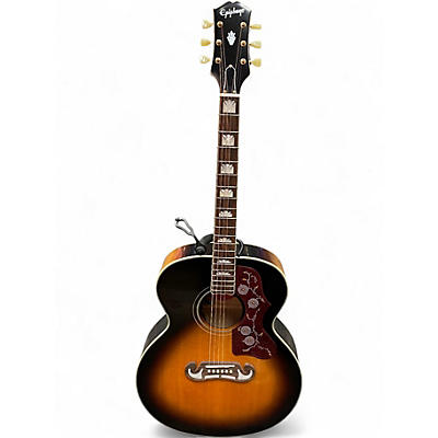 Used Epiphone Inspired By Gibson J-200 2 Color Sunburst Acoustic Electric Guitar