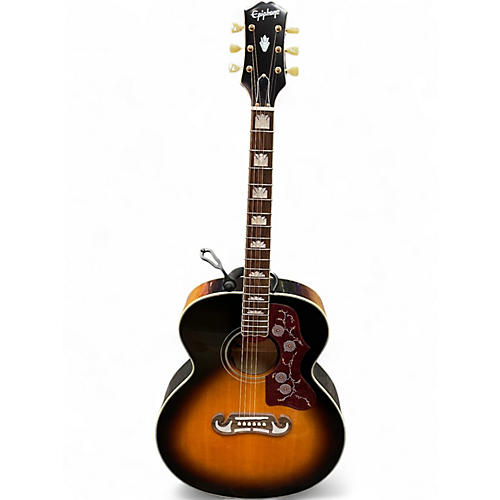 Used Epiphone Inspired By Gibson J-200 2 Color Sunburst Acoustic Electric Guitar 2 Color Sunburst
