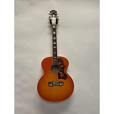 Used Epiphone Inspired By Gibson J-200 2 Color Sunburst Acoustic Guitar