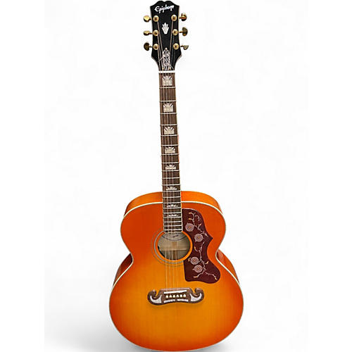 Used Epiphone Inspired By Gibson J-200 Antique Burst Acoustic Electric Guitar Antique Burst