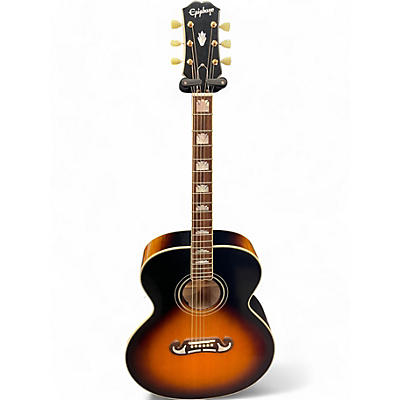 Used Epiphone Inspired By Gibson J200 2 Color Sunburst Acoustic Electric Guitar