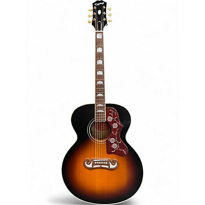 Used Epiphone Inspired By Gibson J200 Sunburst Acoustic Electric Guitar