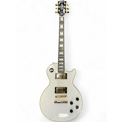 Used Epiphone Inspired By Gibson Les Paul Custom White Solid Body Electric Guitar White