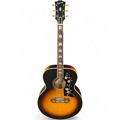 Used Epiphone Inspired by 1957 reissue js200 2 Color Sunburst Acoustic Electric Guitar