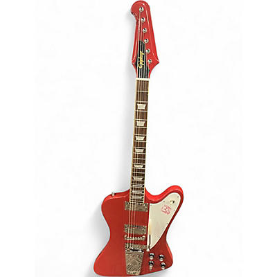 Used Epiphone "Inspired by Gibson Custom" '63 Firebird V Ember Red Solid Body Electric Guitar