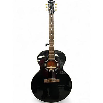 Used Epiphone Inspired by Gibson Custom J-180 LS Ebony Acoustic Electric Guitar