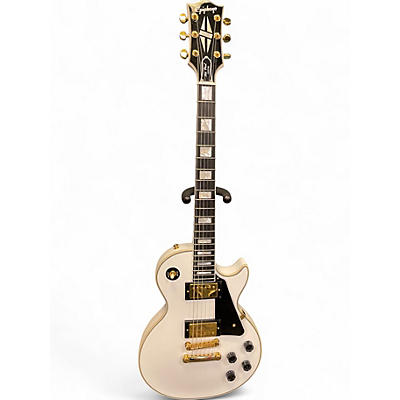 Used Epiphone Inspired by Gibson Custom Les Paul Custom Alpine White Solid Body Electric Guitar