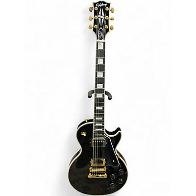 Used Epiphone Inspired by Gibson Custom Les Paul Custom Ebony Solid Body Electric Guitar