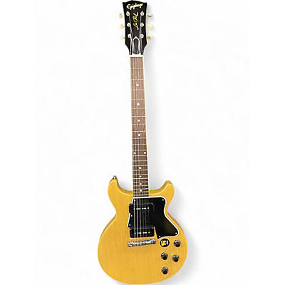 Used Epiphone Inspired by Gibson Doublecut Les Paul Special TV Yellow Solid Body Electric Guitar