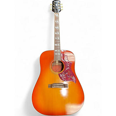 Used Epiphone Inspired by Gibson Hummingbird Aged Cherry Sunburst Acoustic Electric Guitar