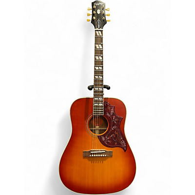 Used Epiphone Inspired by Gibson Hummingbird Cherry Sunburst Acoustic Electric Guitar