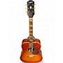 Used Epiphone Inspired by Gibson Hummingbird Faded Cherry Acoustic Electric Guitar Faded Cherry