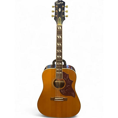 Used Epiphone Inspired by Gibson Hummingbird Natural Acoustic Electric Guitar