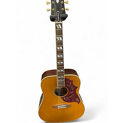 Used Epiphone Inspired by Gibson Hummingbird Natural Acoustic Electric Guitar