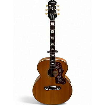 Used Epiphone Inspired by Gibson J-200 Antique Natural Acoustic Electric Guitar