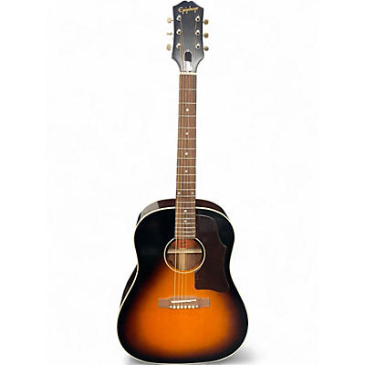Used Epiphone Inspired by Gibson J-45 Aged Vintage Sunburst Acoustic Electric Guitar