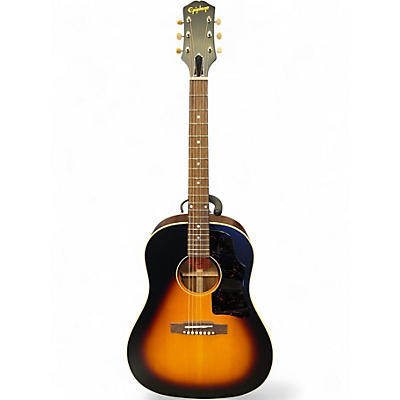Used Epiphone Inspired by Gibson J-45 Sunburst Acoustic Electric Guitar