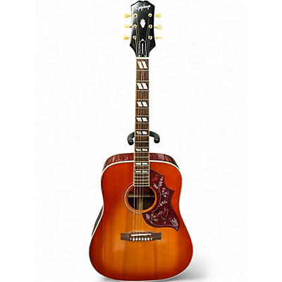 Used Epiphone Inspired by hummingbird  Cherry Sunburst Acoustic Electric Guitar