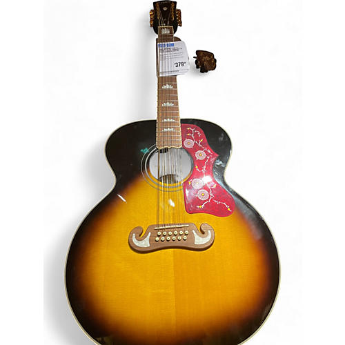 Epiphone Used Epiphone J-200 12 String 2 Color Sunburst 12 String Acoustic Guitar 2 Color Sunburst