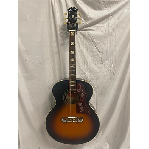 Used Epiphone J-200 Acoustic Electric Guitar 2 Color Sunburst