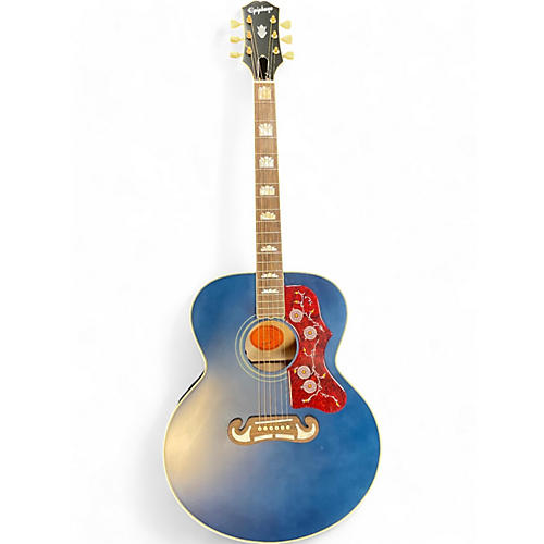 Epiphone Used Epiphone J-200 Blue Acoustic Guitar Blue