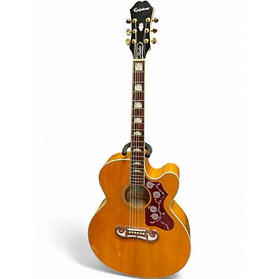 Used Epiphone J-200 EC Butterscotch Blonde Acoustic Electric Guitar