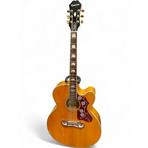 Used Epiphone J-200 EC Butterscotch Blonde Acoustic Electric Guitar Butterscotch Blonde