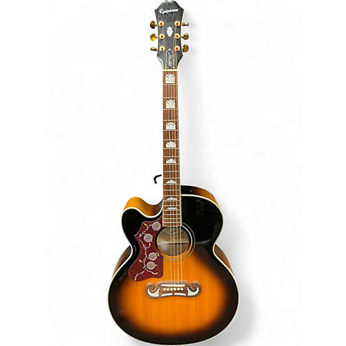 Used Epiphone J-200 EC STUDIO 2 Color Sunburst Acoustic Guitar 2 Color Sunburst