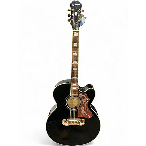 Used Epiphone J-200 EC STUDIO Black Acoustic Guitar Black