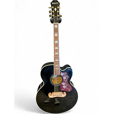 Used Epiphone J-200 EC Studio Black Acoustic Electric Guitar