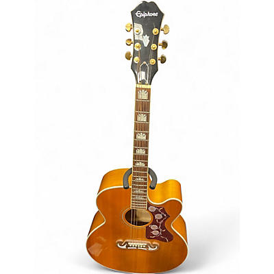 Used Epiphone J-200 EC Studio Natural Acoustic Electric Guitar