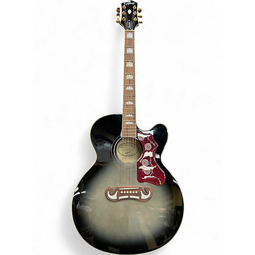 Used Epiphone J-200 EC Studio Transparent Ebony Burst Acoustic Electric Guitar Transparent Ebony Burst