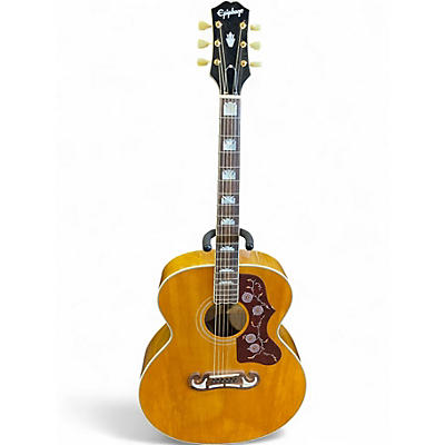 Used Epiphone J-200 Natural Acoustic Electric Guitar