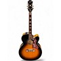 Used Epiphone J-200 STUDIO Vintage Sunburst Acoustic Electric Guitar Vintage Sunburst