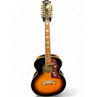 Used Epiphone J-200  SUNBURST 12 String Acoustic Electric Guitar