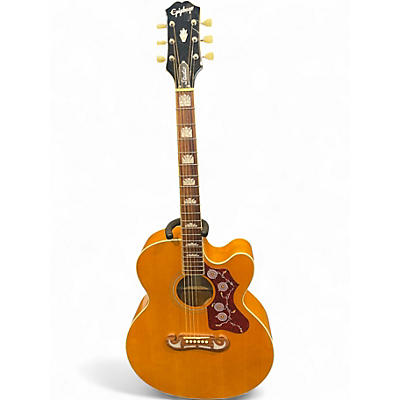 Used Epiphone J-200 Studio EC Natural Acoustic Electric Guitar