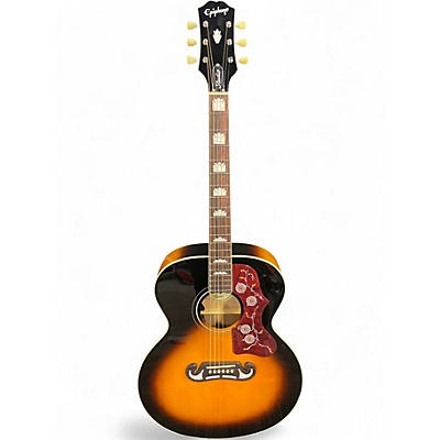 Used Epiphone J-200 Studio  Tobacco Burst Acoustic Electric Guitar