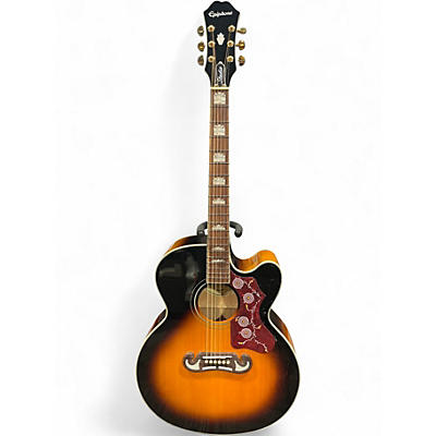 Used Epiphone J-200EC 2 Color Sunburst Acoustic Electric Guitar