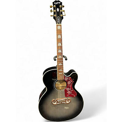 Used Epiphone J-200EC EBONY BURST Acoustic Guitar
