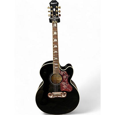 Epiphone Used Epiphone J-200EC STUDIO Black Acoustic Electric Guitar