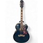 Used Epiphone J-200EC STUDIO Black Acoustic Electric Guitar Black