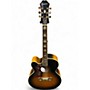 Used Epiphone J-200EC STUDIO LEFT HANDED Vintage Sunburst Acoustic Electric Guitar Vintage Sunburst