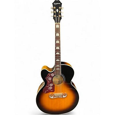 Used Epiphone J-200EC STUDIO LH Vintage Sunburst Acoustic Electric Guitar