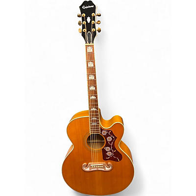 Used Epiphone J-200EC Studio Natural Acoustic Electric Guitar