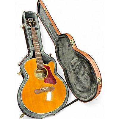 Used Epiphone J-200EC Studio Parlor Vintage Natural Acoustic Electric Guitar