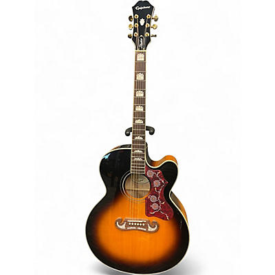 Used Epiphone J-200EC Studio Vintage Sunburst Acoustic Electric Guitar