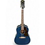 Used Epiphone J-45 Blue Acoustic Electric Guitar Blue