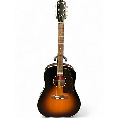 Used Epiphone J-45 Inspired By Gibson 2 Tone Sunburst Acoustic Electric Guitar