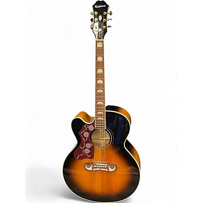 Used Epiphone J200 EC 2 Color Sunburst Acoustic Guitar